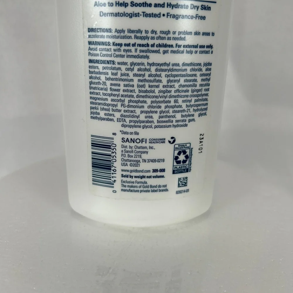 Gold Bond Diabetics Dry Skin Relief Body Lotion with Aloe 13oz Pump Bottle